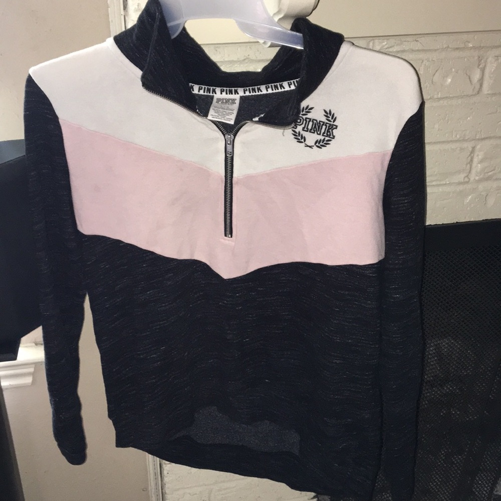 VS PINK Quarter Zip Sweater